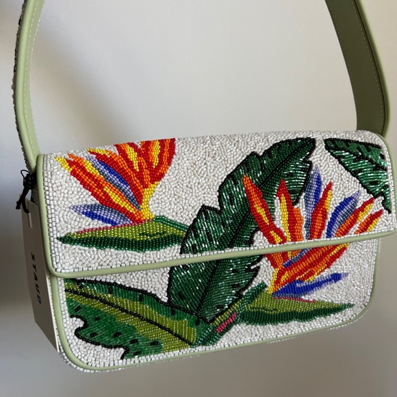 STAUD Tommy Beaded Bag Birds Of Paradise - Picture 15 of 15